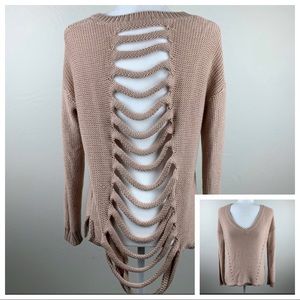 Millau for LF Caged Sweater in Blush Pink Small